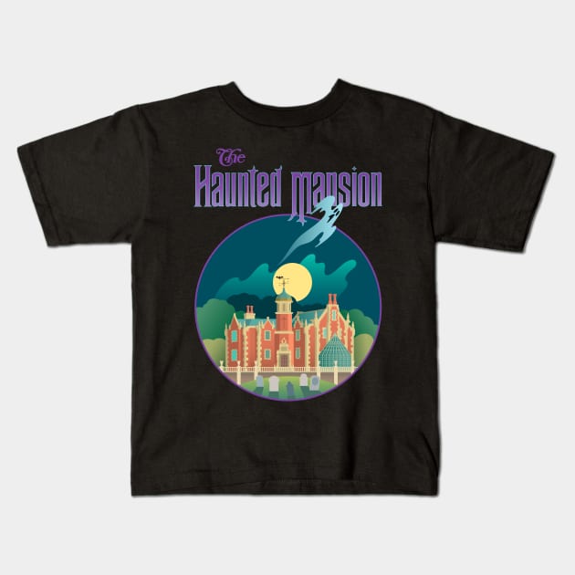 Haunted Mansion Kids T-Shirt by Rosado